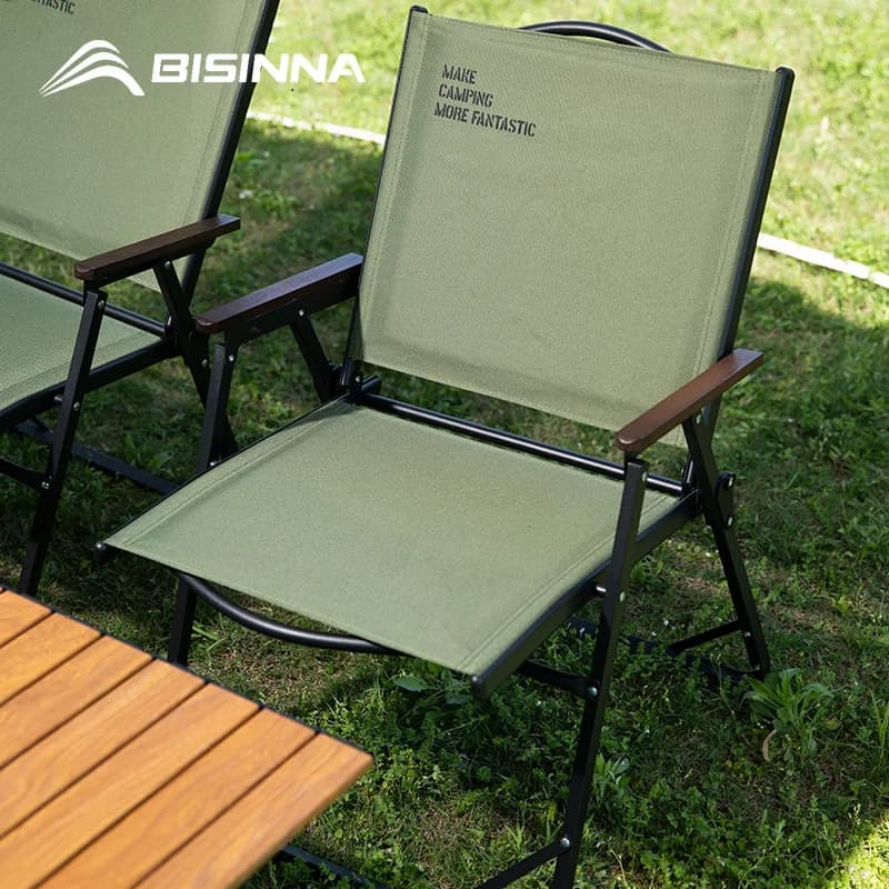 Chaise de camping pliante BISINNA Outdoor - Portable pour pêche, randonnée et plage