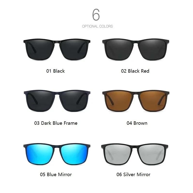 Lunettes de soleil polarisées vintage carrées pour pêche vision UV400 protection éblouissement pêche en mer
