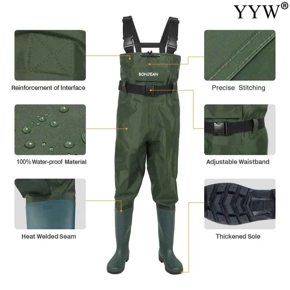 Combinaison complète de pêche waders avec bottes intégrées - Ensemble imperméable pour hommes et femmes