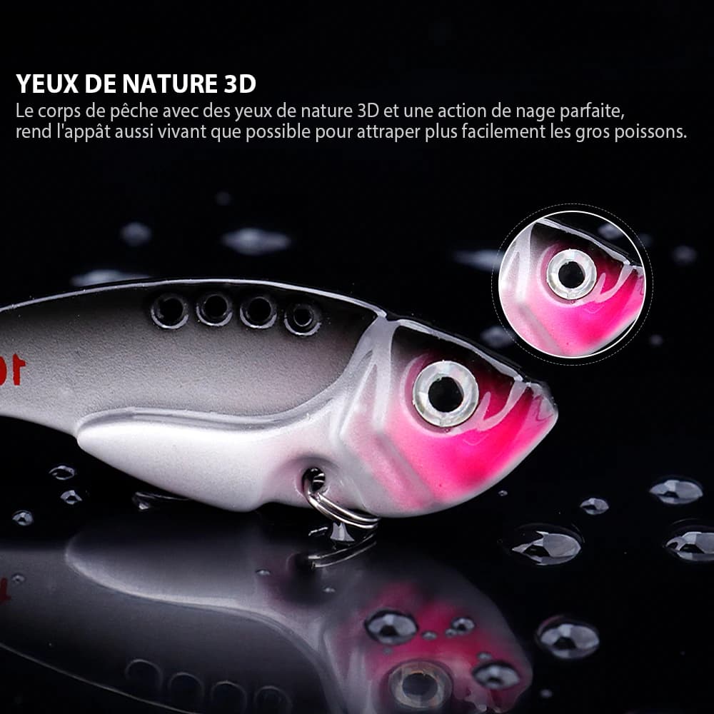 Leurre métal VIB 3g à 15g - Vibration Spoon Crankbaits leurre plongeant pour pêche au leurre artificiel