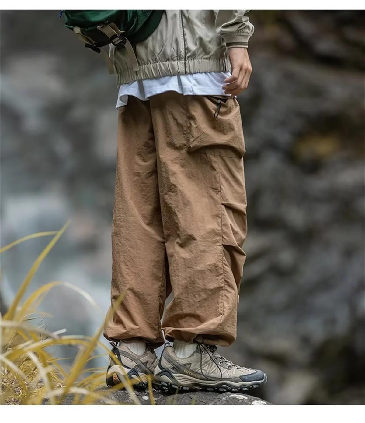 Pantalon montagne imperméable homme pour pêche hip hop - Style harajuku et performance outdoor