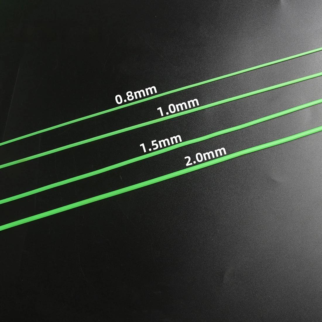 Gaine de pêche luminescente silicone anti-emmêlement 0.8 à 2mm pour pêche en mer et appâts