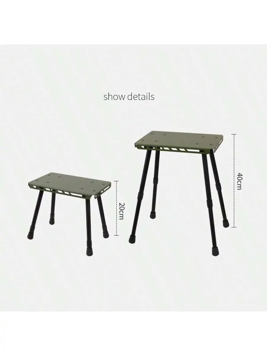 Table et chaise double usage pêche camping - Tabouret portable relevable bureau extérieur pliant