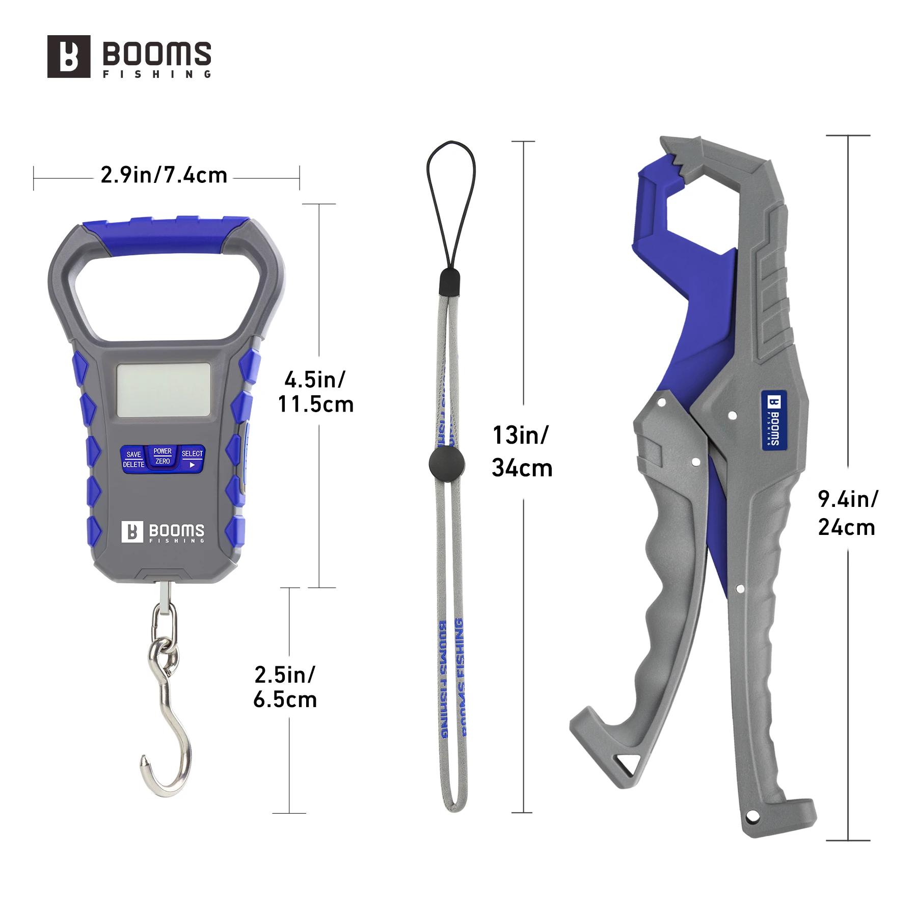 Kit pêche numérique Booms Fishing 30kg avec pince à lèvres - Balance rechargeable LCD et gripper 24cm
