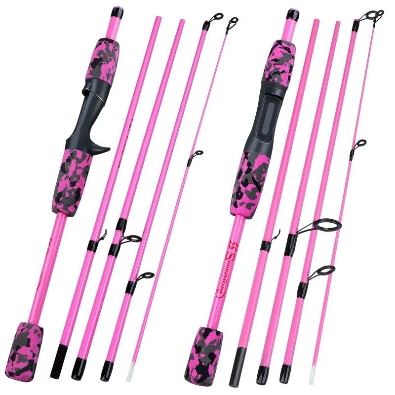 Canne pêche Sougayilang 5 sections 1.8m légère voyage pêche eau douce spinning/casting