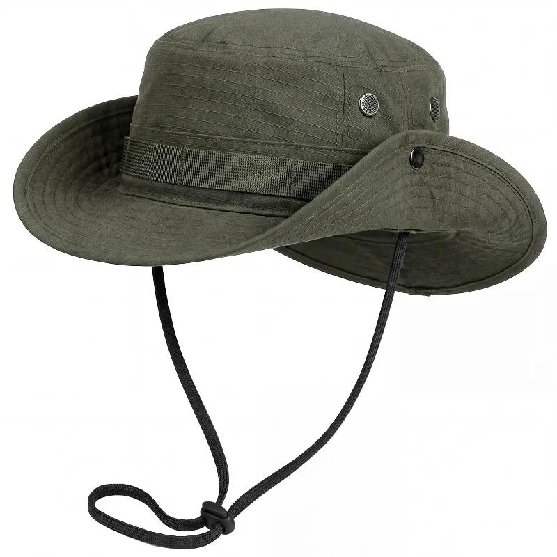 Casquette tactique MOLLE IDOGEAR 3620 - Bonnet pêche réglable avec bandeaux modulaires camouflage
