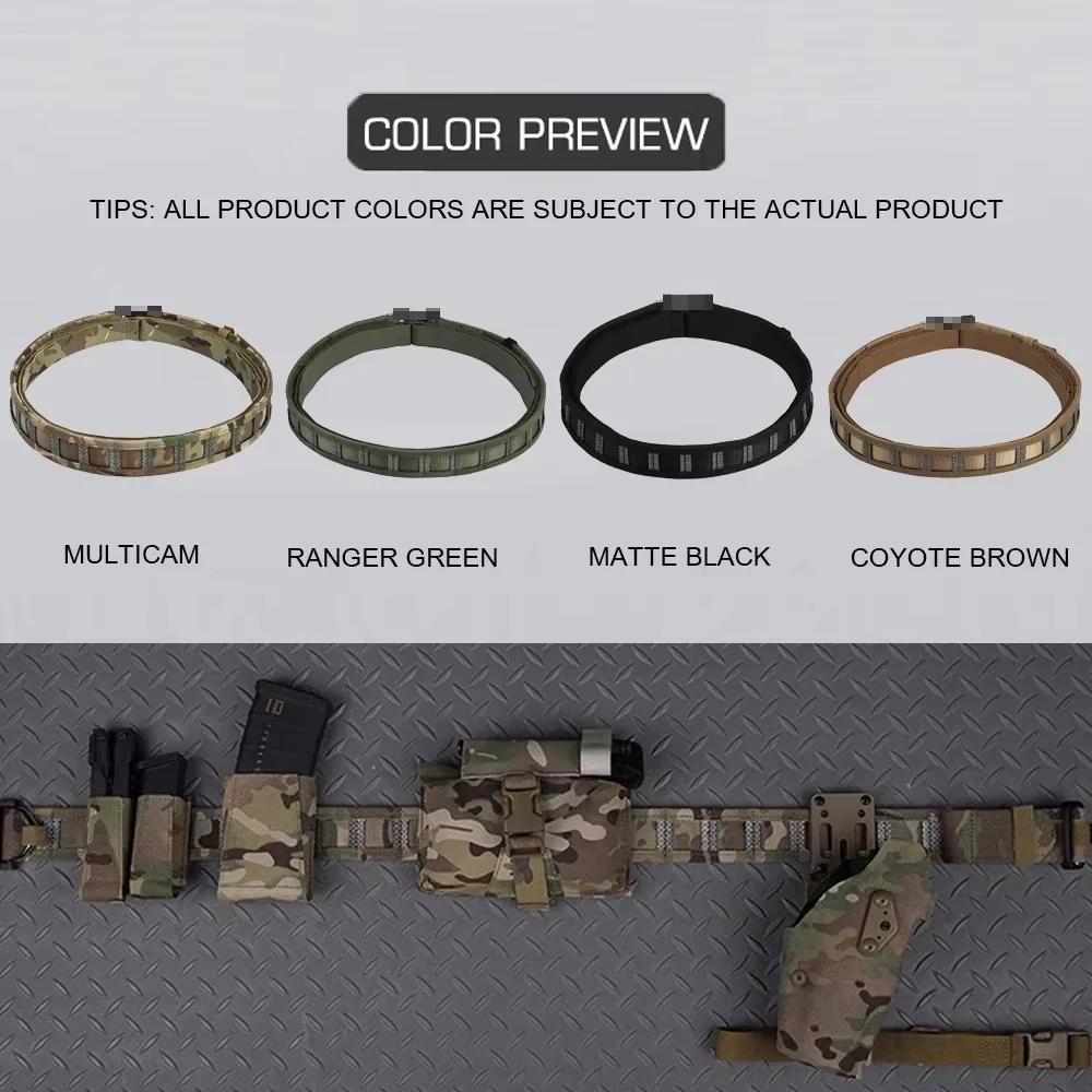 Ceinture tactique Molle 3 en 1 avec boucle métallique rapide pour pêche et airsoft