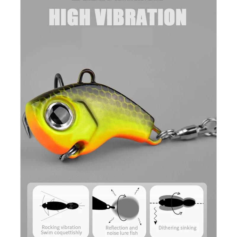 Kit de leurres de pêche 5 pièces métal VIB, leurres plombés spinner et cuillères pour carnassiers