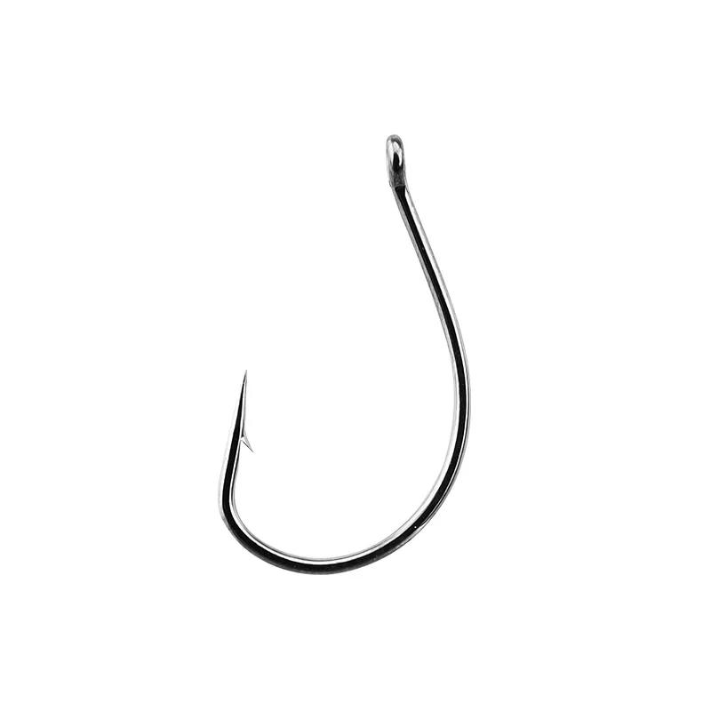 Hameçons 8003 20/50 pièces 3#-3/0# acier carbone pour pêche à la carpe avec appâts souples