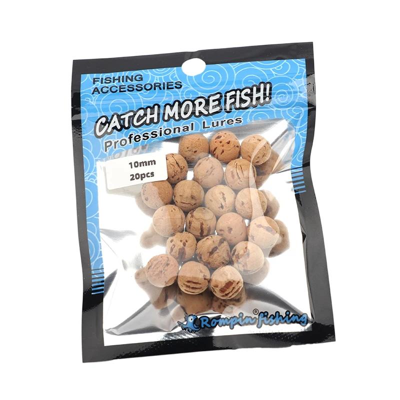 20 flotteurs liège naturel billes perles appâts carpe sans odeur - pêche flottante fond rig