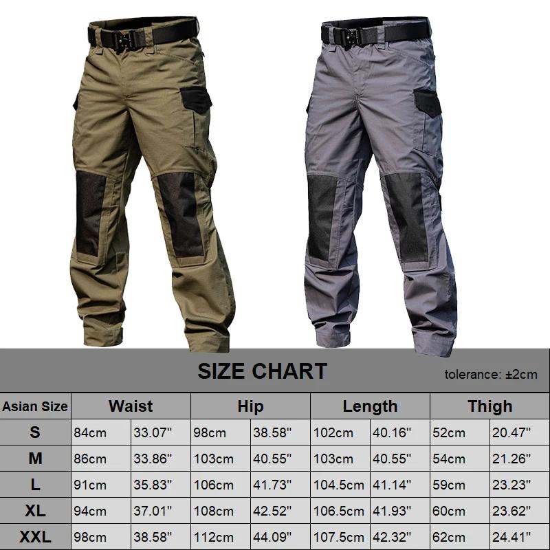 Pantalon cargo tactique imperméable pour pêche - Randonnée pêche résistant multi-poches